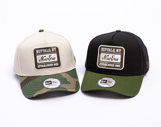 Cap New Era - Branded Camo Patch 9FORTY A-Frame - Stone / Woodland Camo
