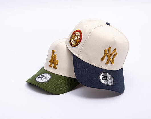 Cap New Era - MLB WS Patch 9FORTY A-Frame - NY Yankees - Cream / Navy
