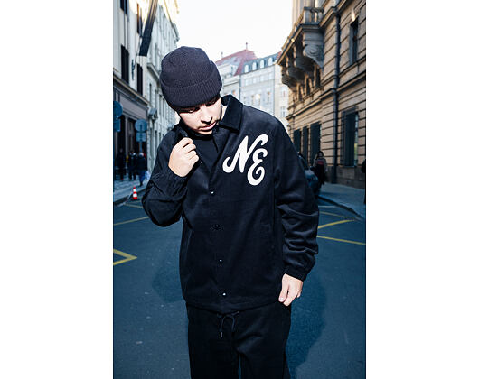 Jacket New Era - Branded Cord Coach Jacket - Black
