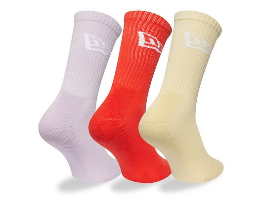 Socks New Era - Flag Crew Socks 3pk - Pink / Orange / Yellow