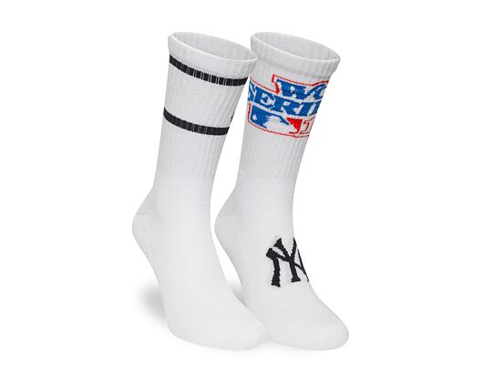 Socks New Era - MLB WS Crew Socks 2pk - NY Yankees - White