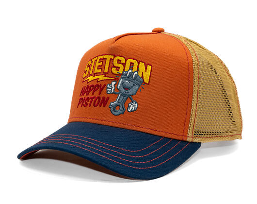 Stetson - Trucker Cap Piston - Navy/Burned Orange