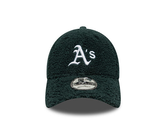 Cap New Era - MLB Winter Borg Teddy Fleece 9FORTY - Oakland Athletics - Dark Green / White
