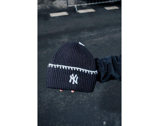 Womens Beanie New Era - MLB Chunky Top Stitch Beanie - NY Yankees - Black