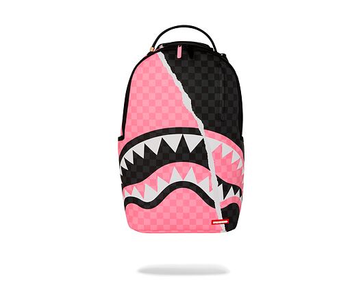 Sprayground Pink And Black Tear Sip Backpack