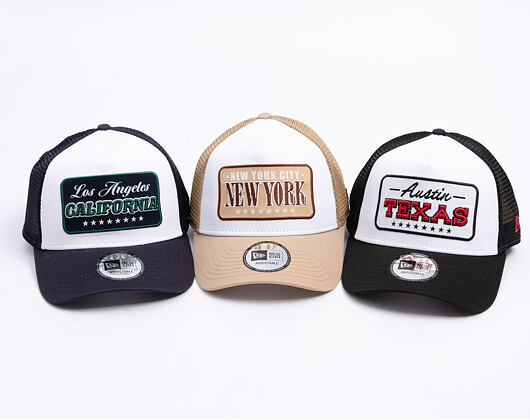 Cap New Era - Branded Location Patch 9FORTY Trucker - Black