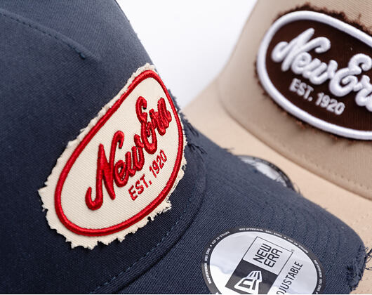 Cap New Era - Branded Oval Canvas Distress 9FORTY Trucker - Navy