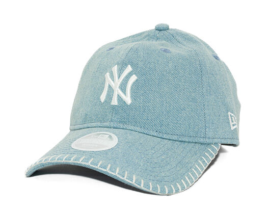 Womens Cap New Era - MLB Denim Stitch 9TWENTY - NY Yankees - Pastel Blue