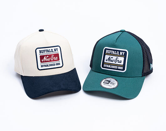 Cap New Era - Branded Suede Patch 9FORTY A-Frame - Cream