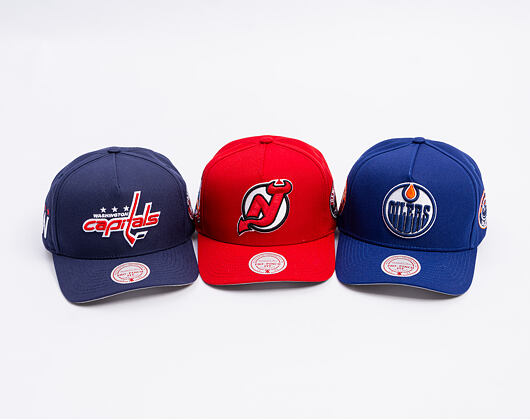 Mitchell & Ness - Edmonton Oilers - Double Clutch Pro Snapback - Navy