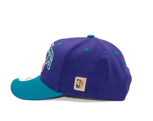Cap Mitchell & Ness - NBA Team Arch Snapback - Charlotte Hornets - Purple / Teal