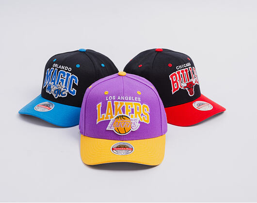 Cap Mitchell & Ness - NBA Team Arch Snapback - Los Angeles Lakers - Purple / Yellow