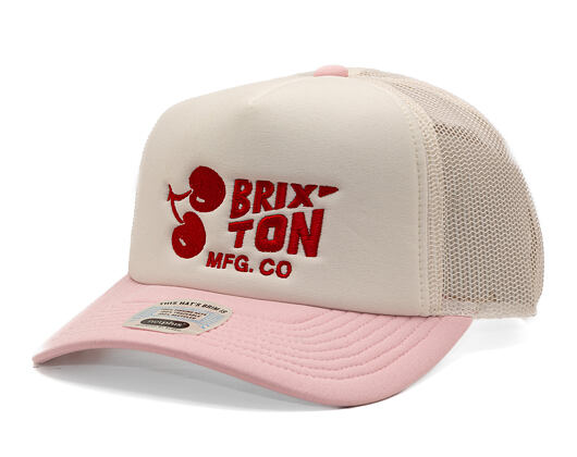 Cap Brixton - Cherry MP Trucker - Off White/Pink