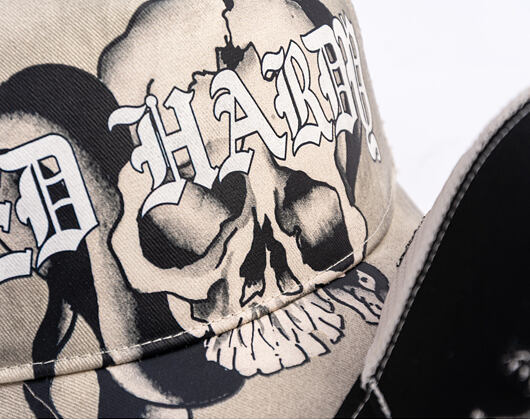 Cap Ed Hardy - Gothic Skull Tab 5 Panel Trucker Cap - Dove