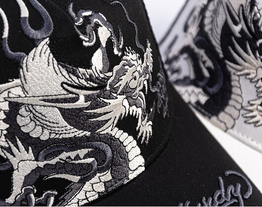 Cap Ed Hardy - Mono Giant Dragon Twill Front Mesh Trucker - Black/Black