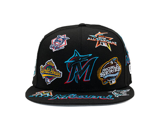 Cap New Era - MLB All Over Logo 59FIFTY - Miami Marlins - Team Color