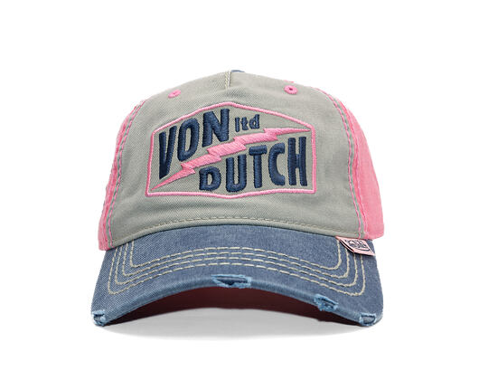 Cap Von Dutch - Trucker - Limited Olive/Pink/Distressed Denim