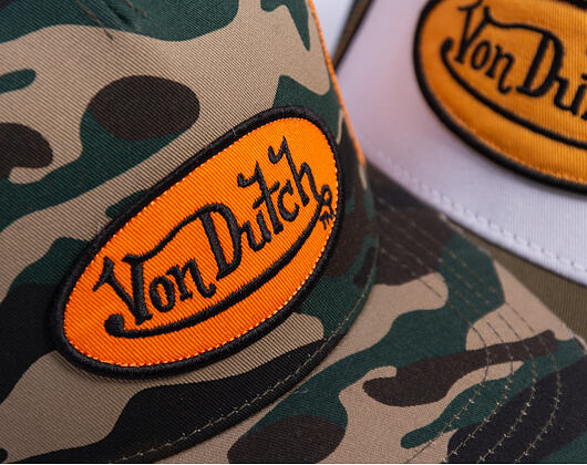 Cap Von Dutch - Trucker - Classic Logo Camo/Orange