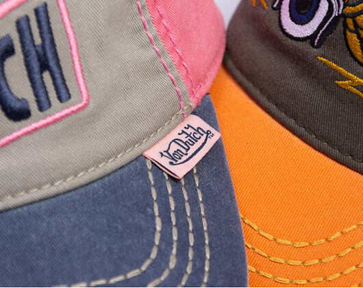 Cap Von Dutch - Trucker - Limited Olive/Pink/Distressed Denim