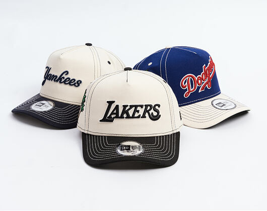 Cap New Era - NBA City Icon 9FORTY A-Frame - LA Lakers - Cream / Black