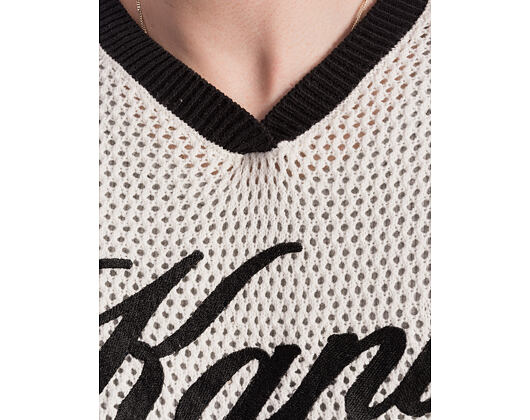 Tee Karl Kani - Cursive Varsity Crochet Boxy T-Shirt White
