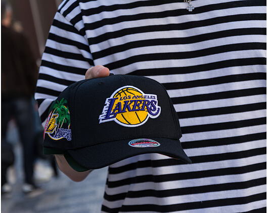 Cap Mitchell & Ness  - NBA Classic Red Snapback Custom Patch - Los Angeles Lakers - Black
