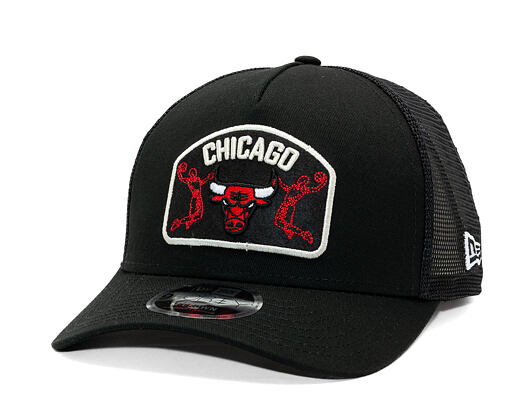 Cap New Era - NBA Felt Patch 9FORTY M-CROWN A-Frame Trucker - Chicago Bulls - Black