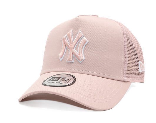 Cap New Era - MLB Outline 9FORTY A-Frame Trucker - NY Yankees - Pink Rouge / White