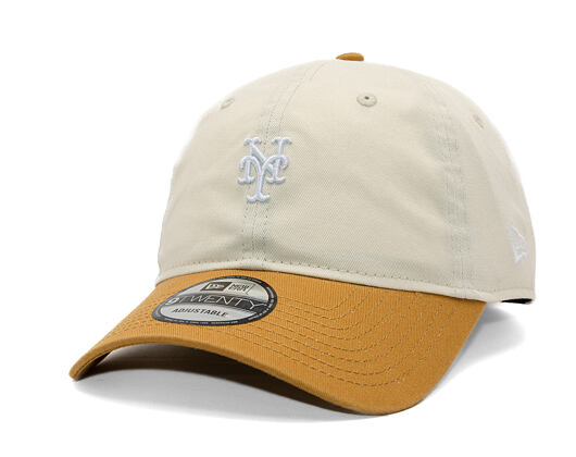 Cap New Era - MLB Mini Logo Washed Contrast 9TWENTY - NY Mets - Cream / Dusted Ochre