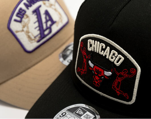 Cap New Era - NBA Felt Patch 9FORTY M-CROWN A-Frame Trucker - Chicago Bulls - Black