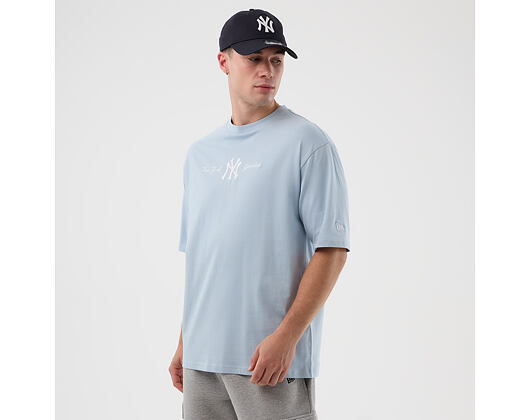 Tee New Era - MLB Script Oversized Tee - NY Yankees - Sky Blue