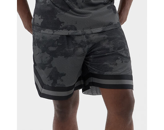 Shorts New Era - Branded Print Mesh Shorts - Black