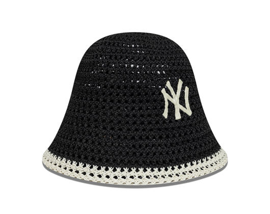 Womens Bucket Hat New Era - MLB Explorer Bucket Explorer Bucket - NY Yankees - Black / White