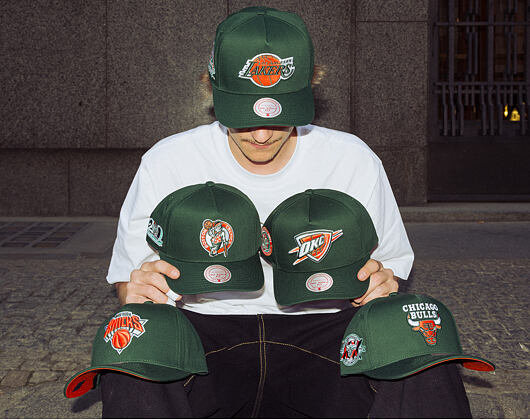 Cap Mitchell & Ness - NBA - Emerald Slam - New York Knicks - Green/Orange