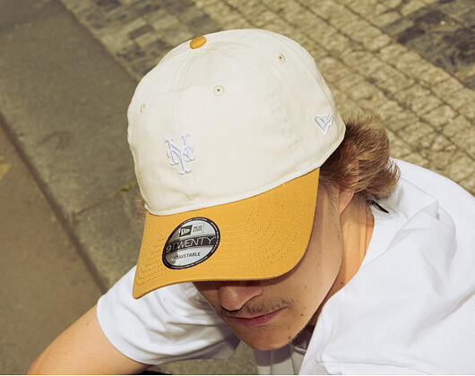 Cap New Era - MLB Mini Logo Washed Contrast 9TWENTY - NY Mets - Cream / Dusted Ochre