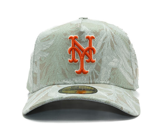 Cap New Era - MLB Three Looms "Leafy Palm" 59FORTY A-Frame - NY Mets - Stone