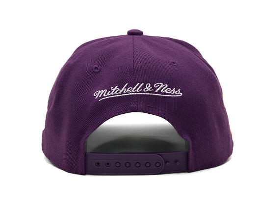 Cap Mitchell & Ness - Player Script Hwc - NBA - Los Angeles Lakers - Shaquille O'Neal - Purple_White