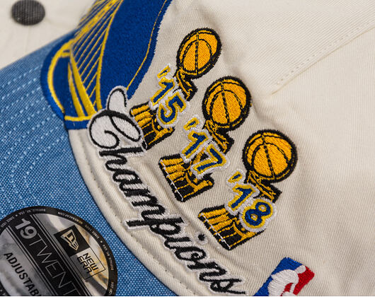 Cap New Era - NBA "Hardwood Classic Champions" 19TWENTY - Golden State Warriors - Chrome White / Tea