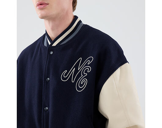 Jacket New Era - Branded Oversized Varsity Jacket - Navy