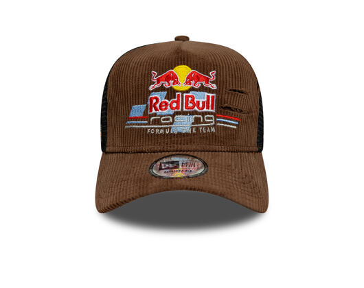 Cap New Era - F1 Distressed Cord 9FORTY A-Frame Trucker - RED BULL F1 - Chestnut Brown