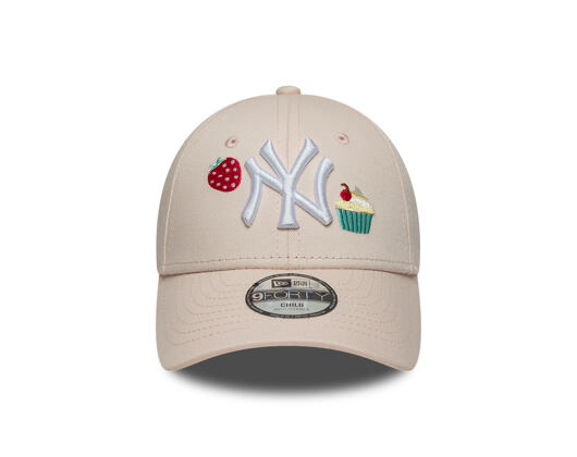 Kids Cap New Era - MLB Food Icon 9FORTY - NY Yankees - Blush Pink