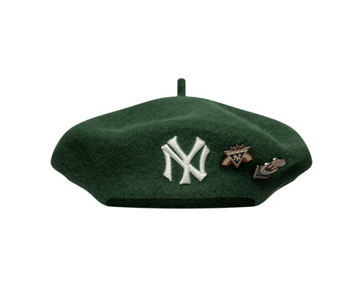 Beret New Era - MLB IMAGE DROP Retro Pin Beret - NY Yankees - Green