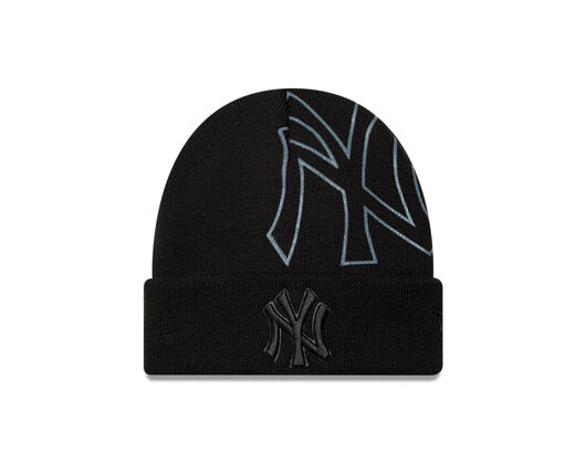 Beanie New Era - MLB Wordmark Beanie Medium Knit - NY Yankees - Black