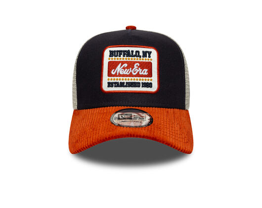 Cap New Era - Branded Patch Cord 9FORTY A-Frame Trucker - Navy / Warm Flame