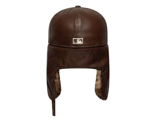 Cap New Era - MLB IMAGE DROP Leather Dog-Ear 59FIFTY - NY Yankees - Deep Auburn