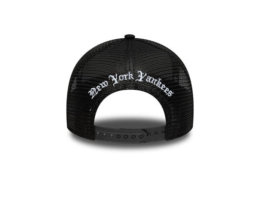 Cap New Era - MLB Wordmark 9FORTY A-Frame Trucker - NY Yankees - Black