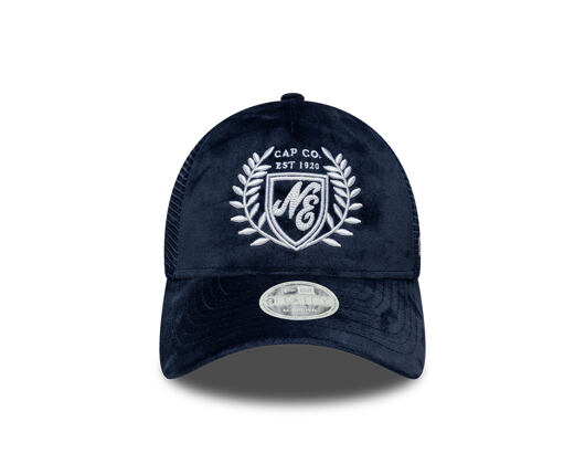 Womens Cap New Era - Branded Velour 9FORTY M-CROWN A-Frame Trucker - Navy