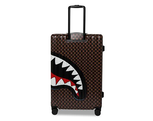 Bag Sprayground - Sharks In Paris Wtf Bubble Brown Check Full-Size Luggage
