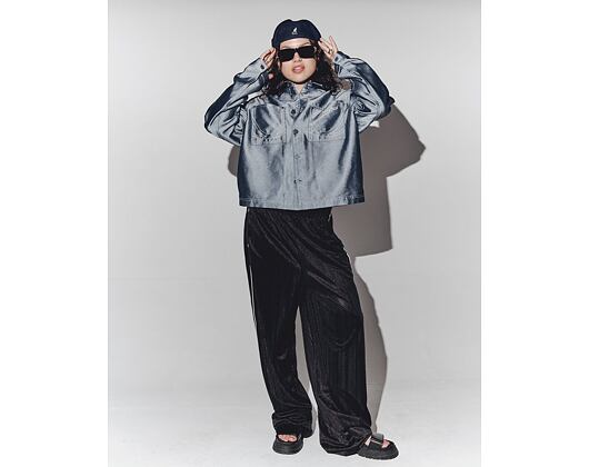Kani Jeans Cropped Silver Denim Jacket