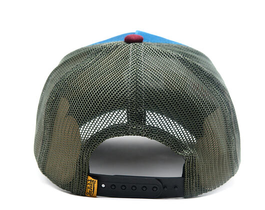 Cap Von Dutch - Devil Cat Hot Rod Patch & Print Trucker - Blue / Burgundy